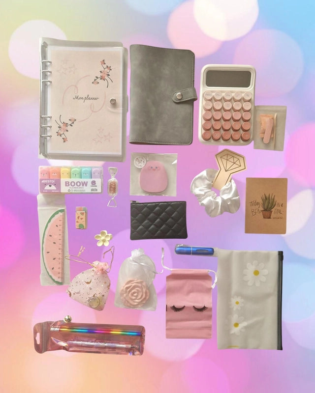 Box complète avec classeur budget gris