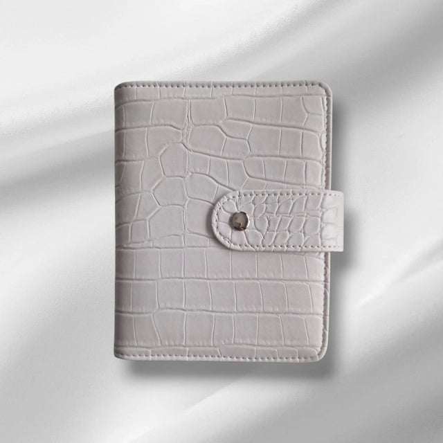 Classeur A7 blanc avec 6 enveloppes zip personnalisées