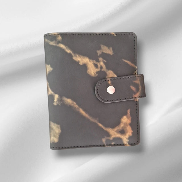 Classeur A7 noir avec 6 enveloppes zip personnalisées