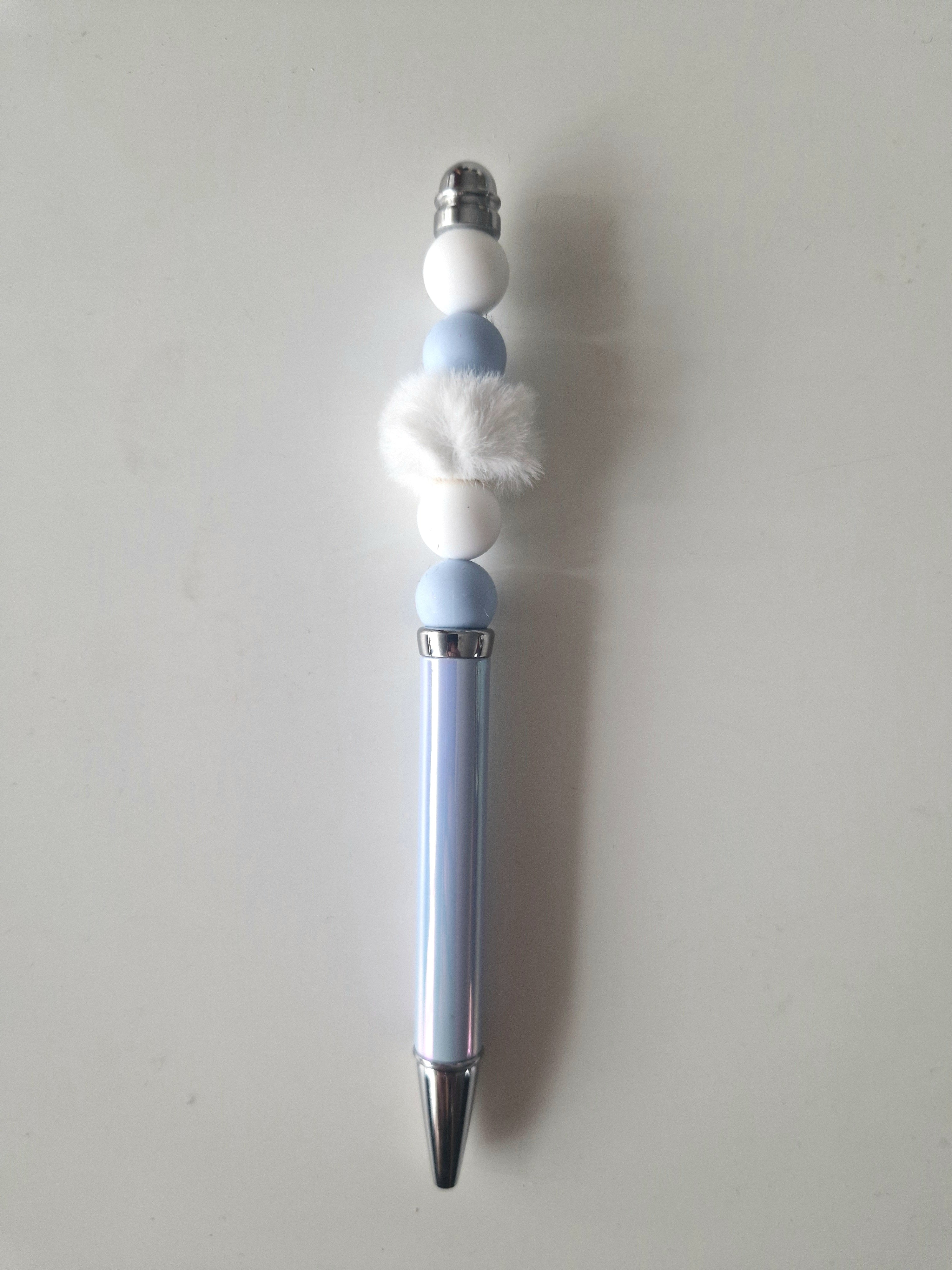 Stylo avec perles en silicone