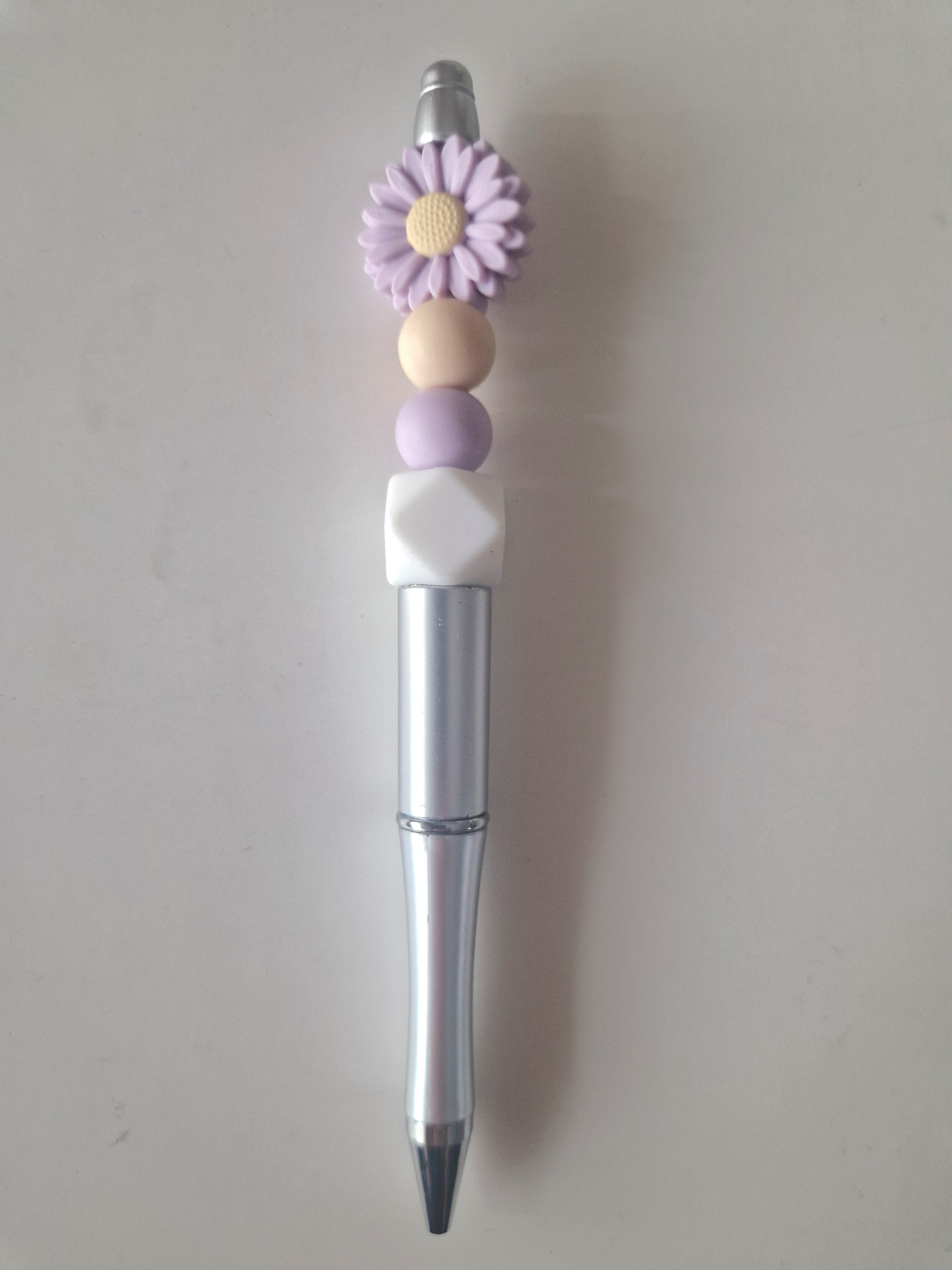 Stylo avec perles en silicone
