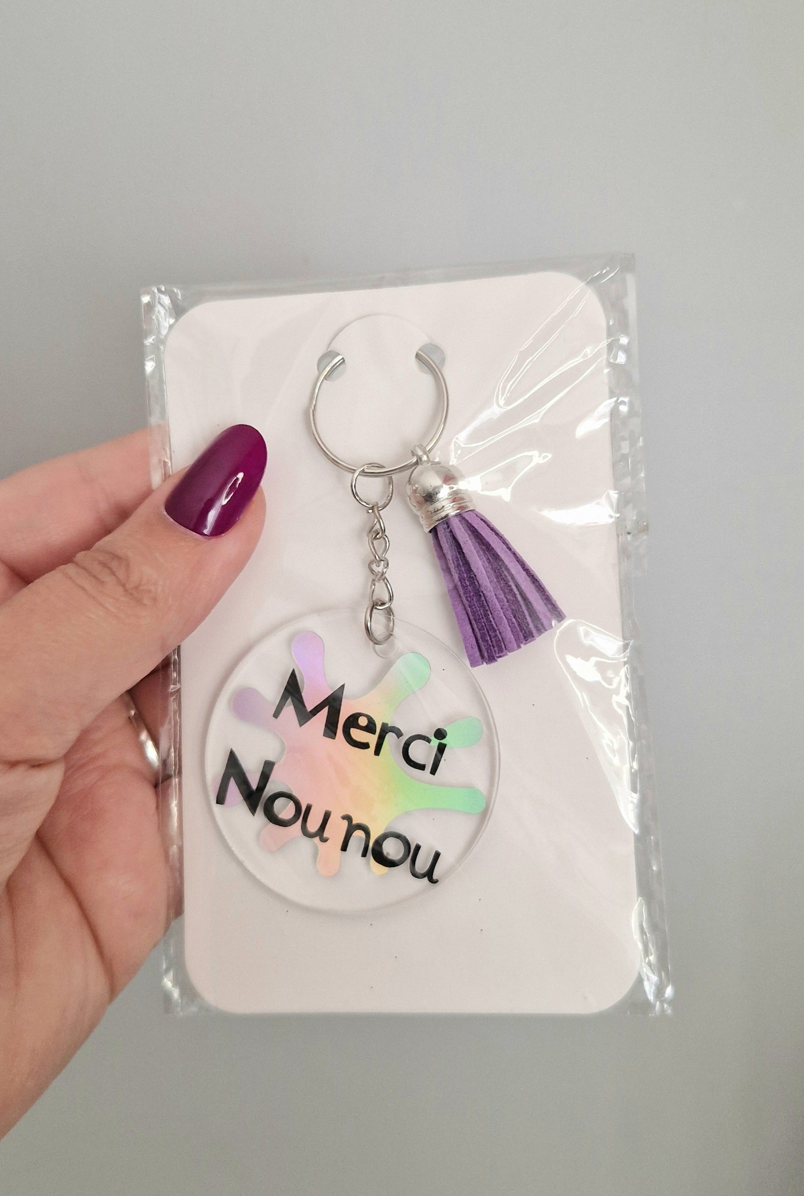 Porte-clés fait main "merci nounou"
