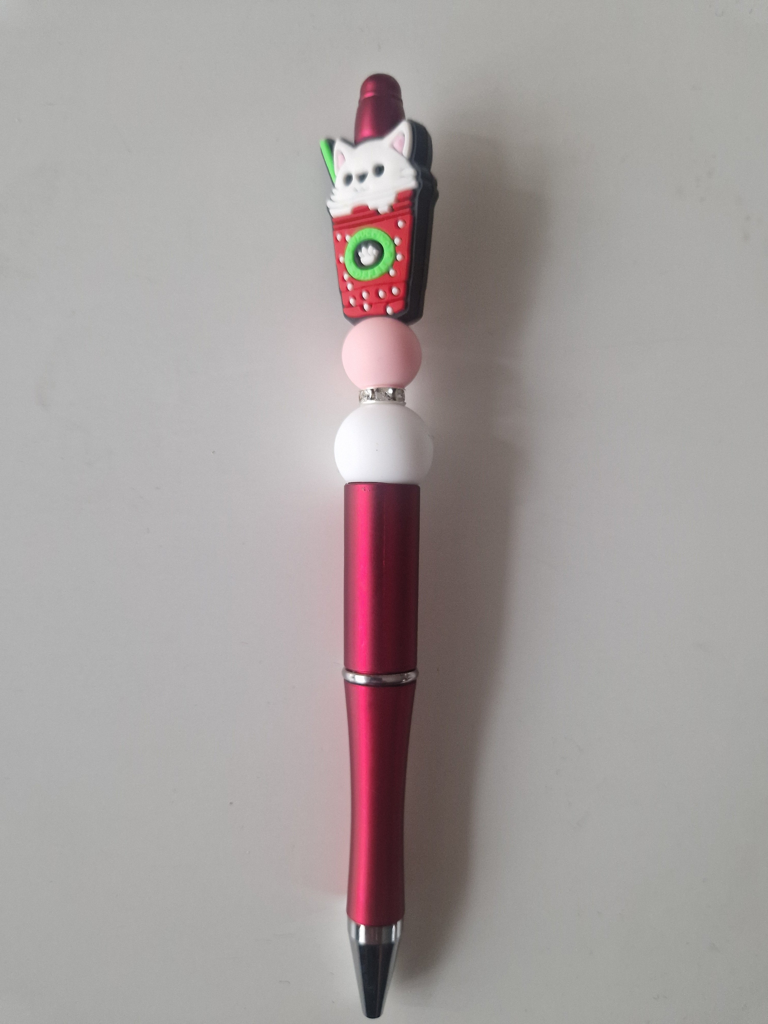 Stylo avec perles en silicone