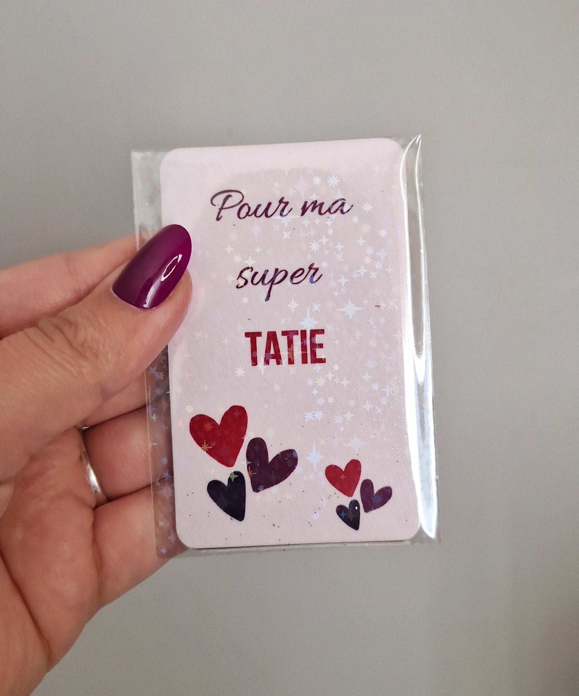 Magnet fait main "Pour ma super tatie "