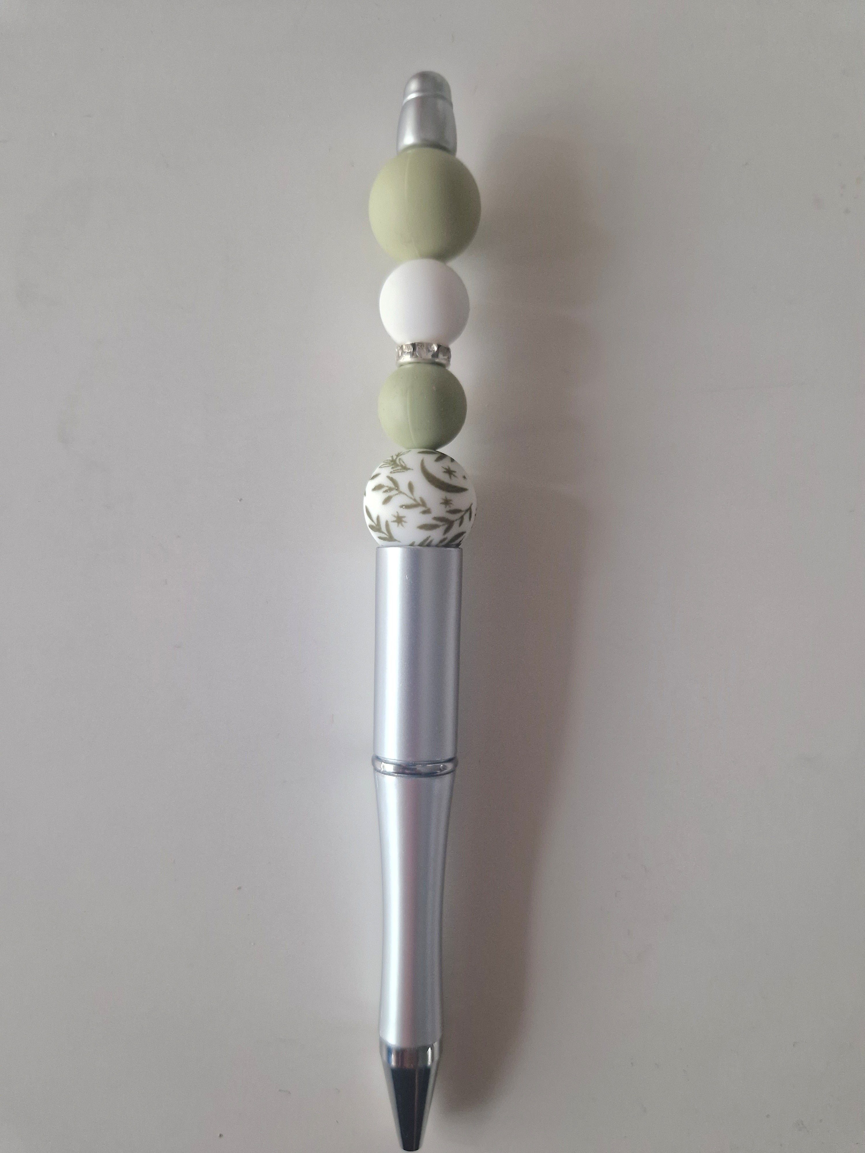 Stylo avec perles en silicone