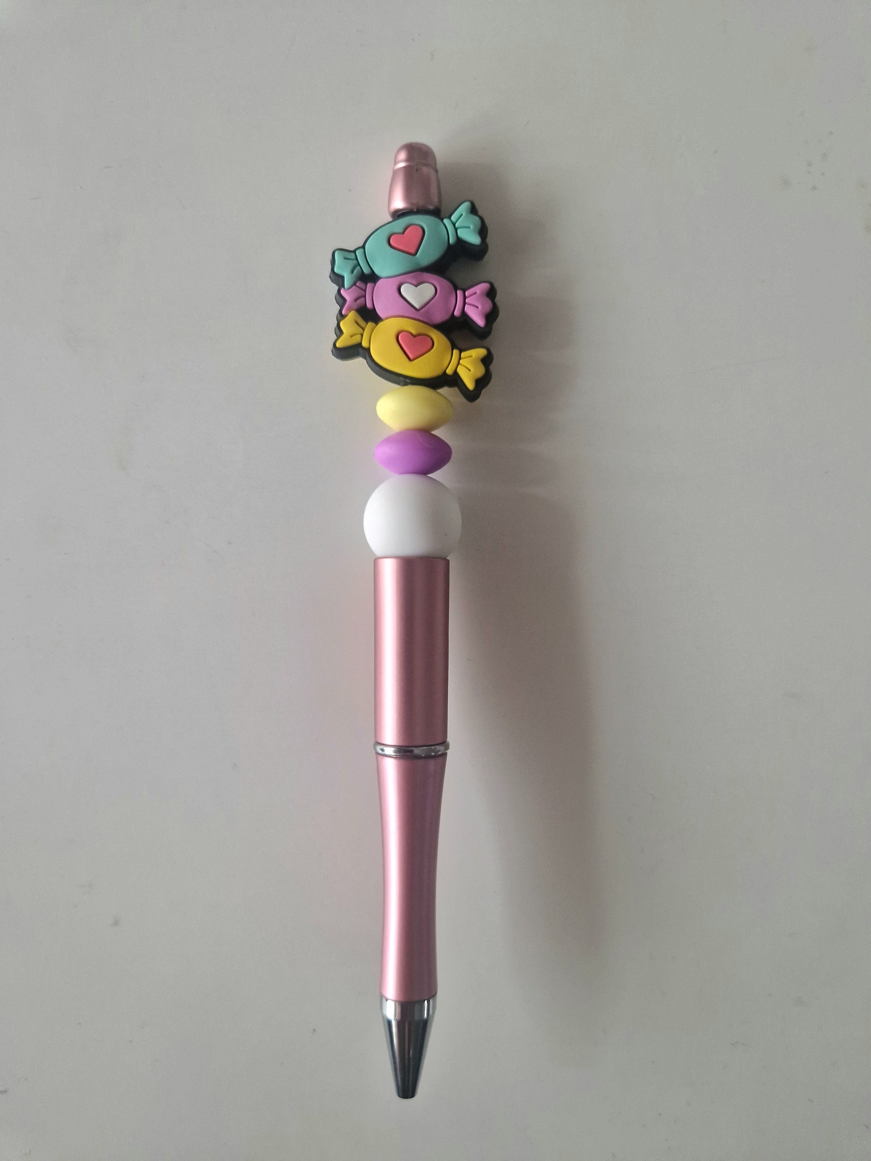 Stylo avec perles en silicone