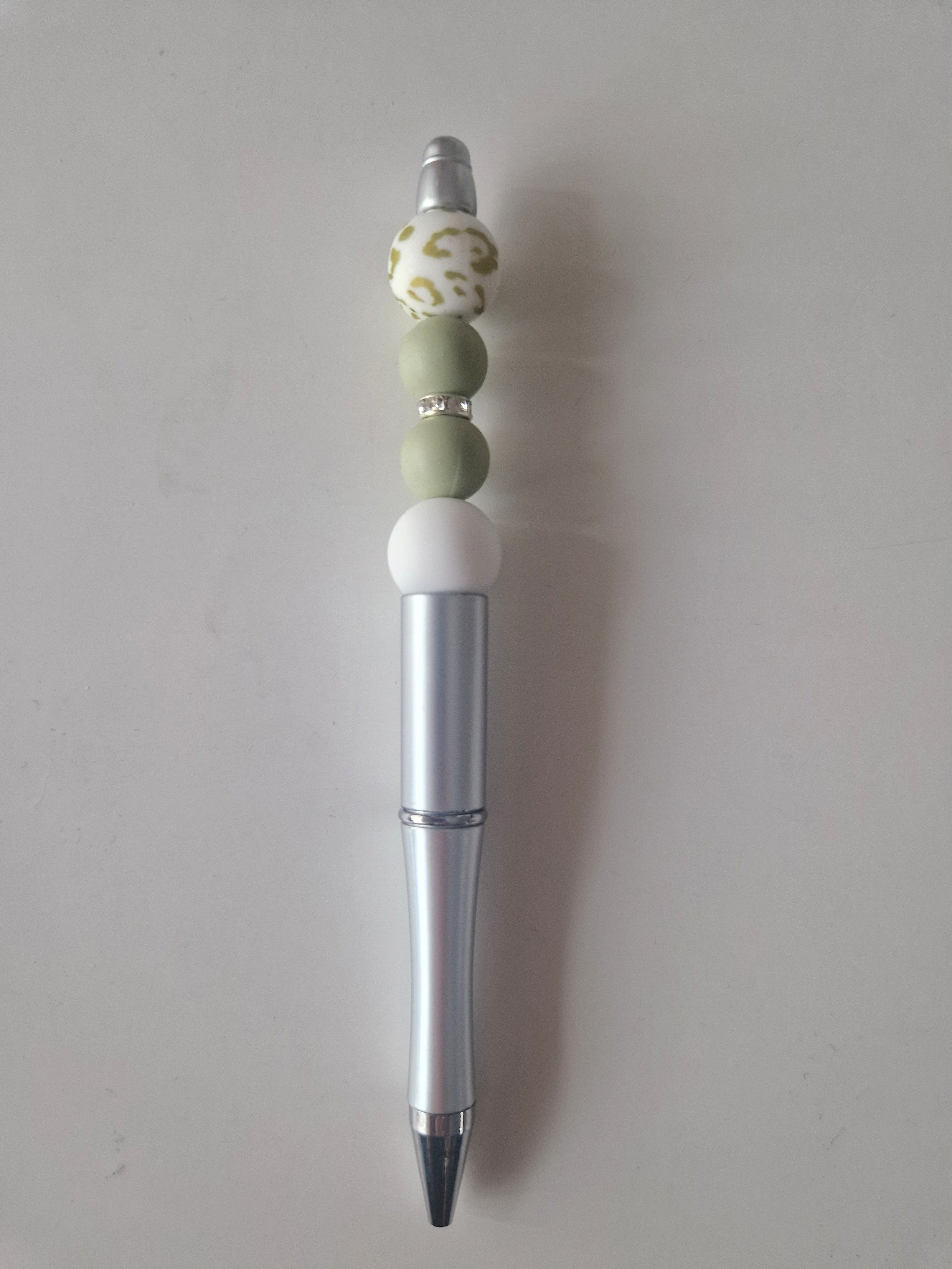 Stylo avec perles en silicone