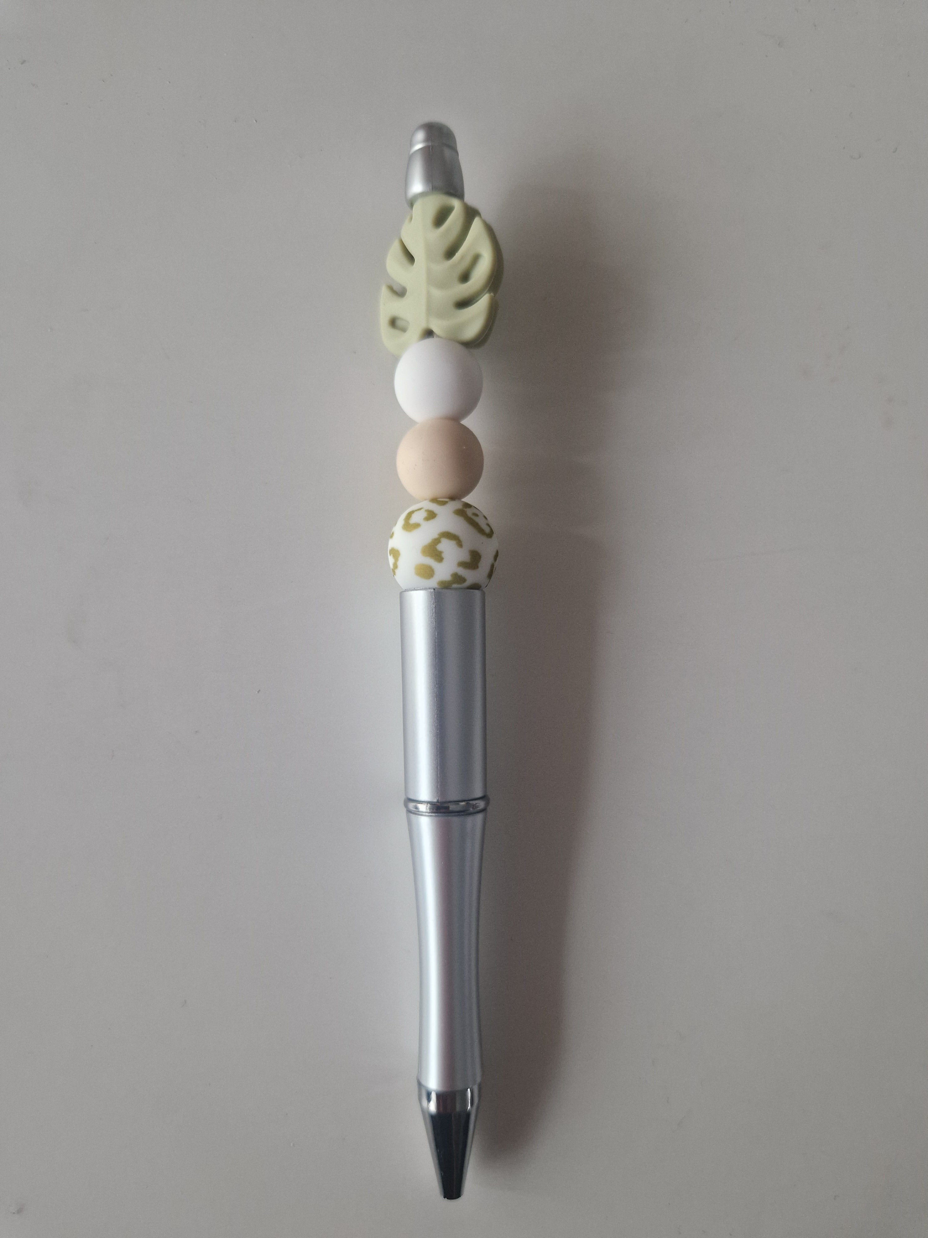 Stylo avec perles en silicone