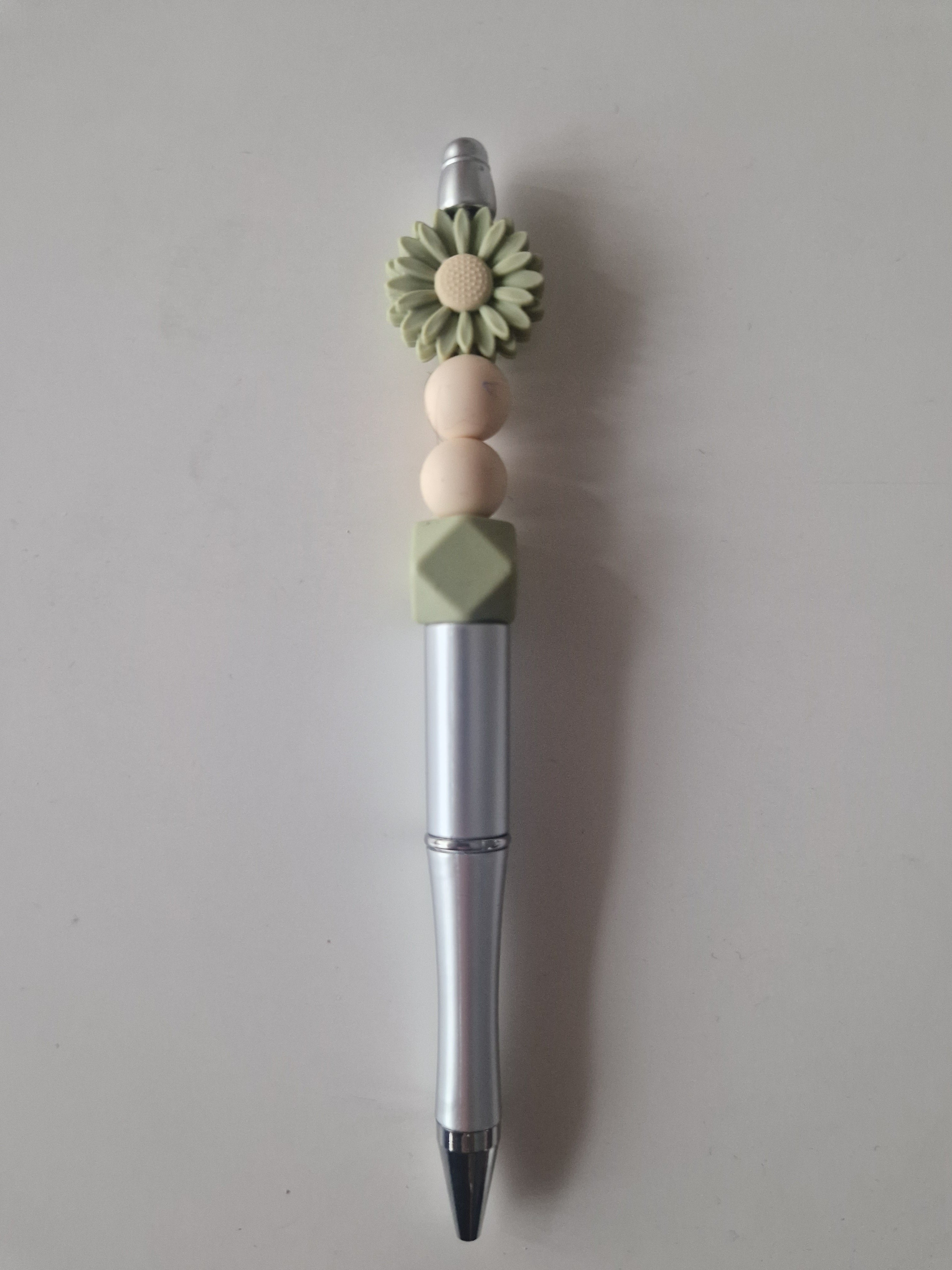 Stylo avec perles en silicone