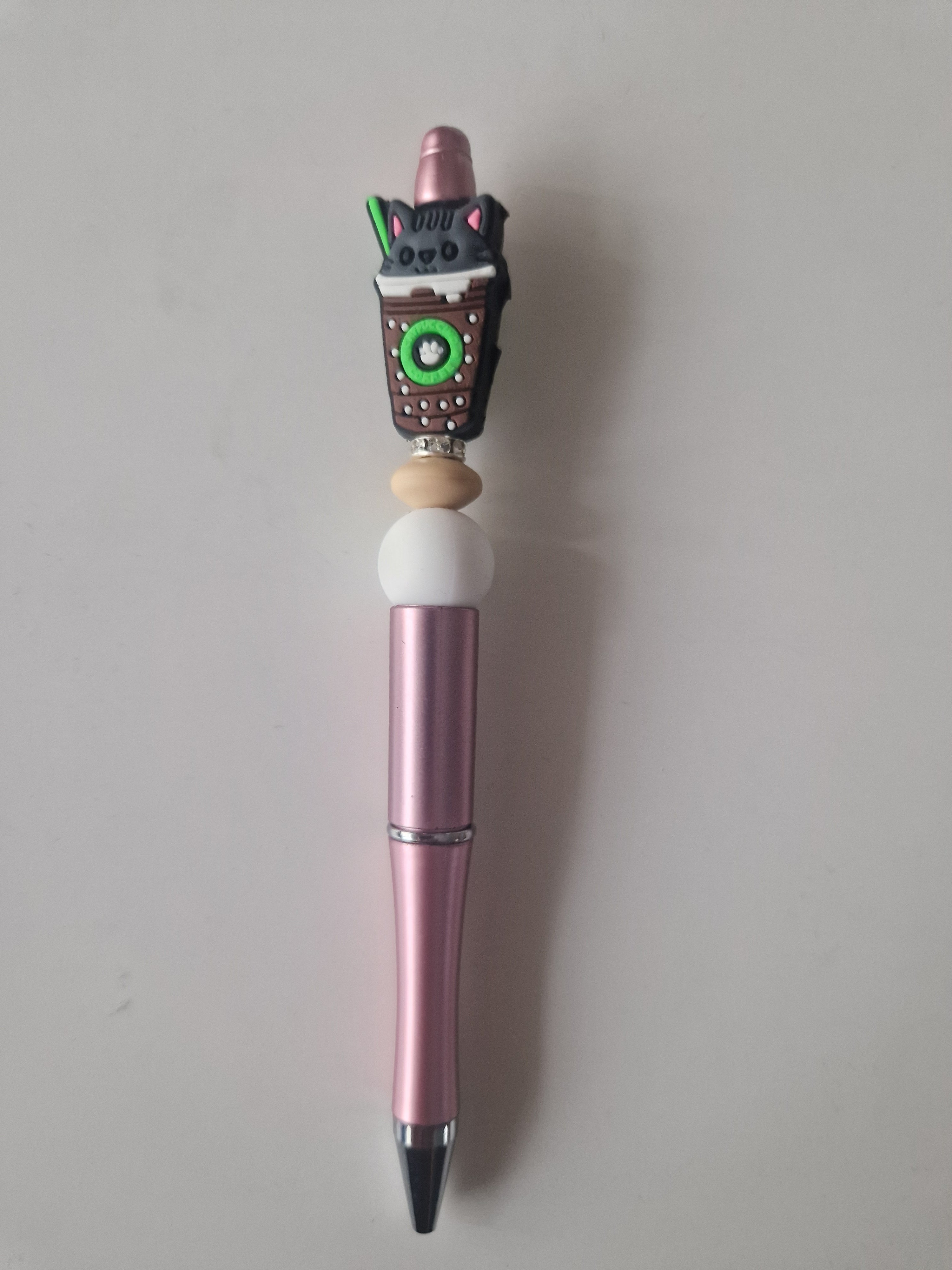 Stylo avec perles en silicone