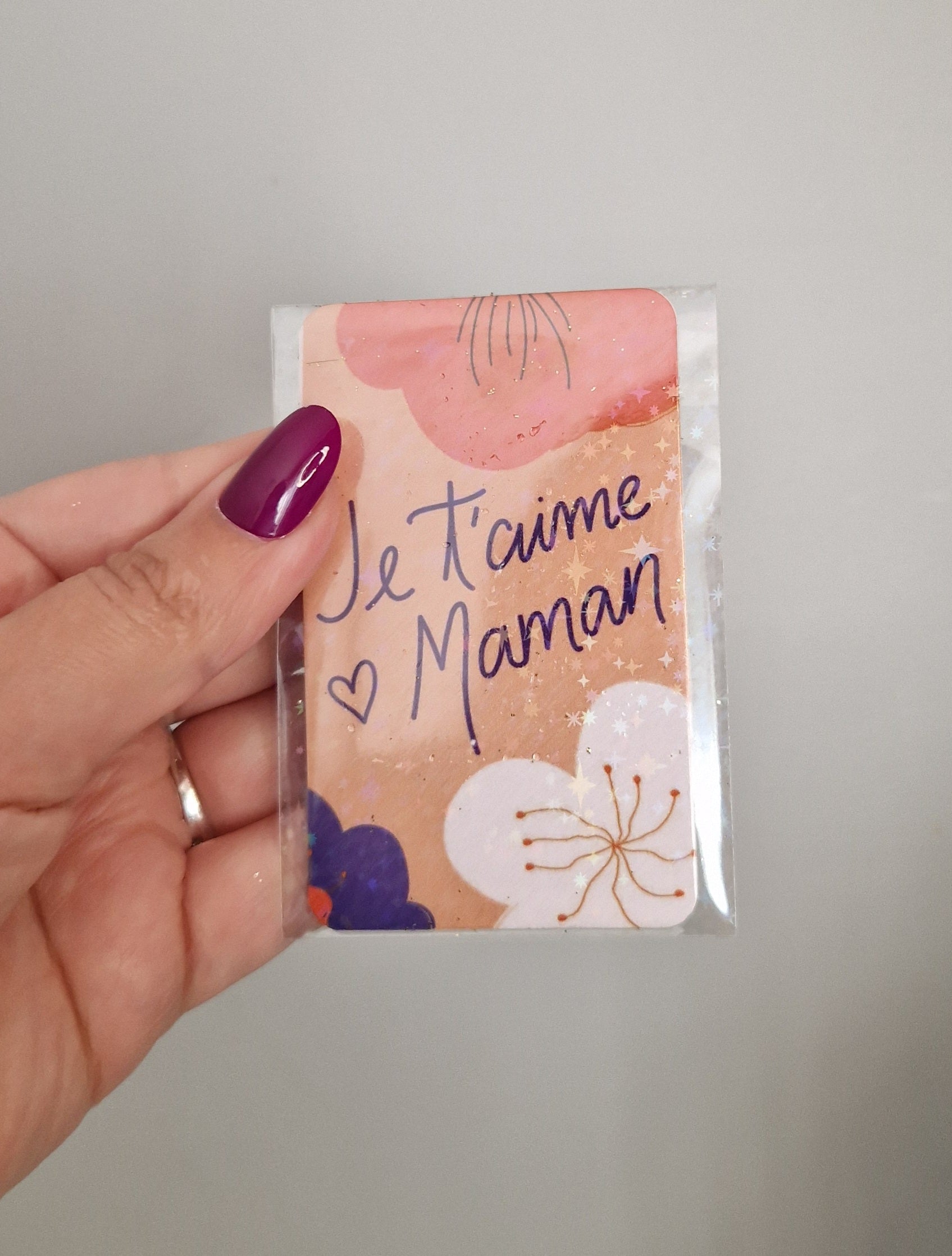 Magnet fait main "Je t'aime maman"