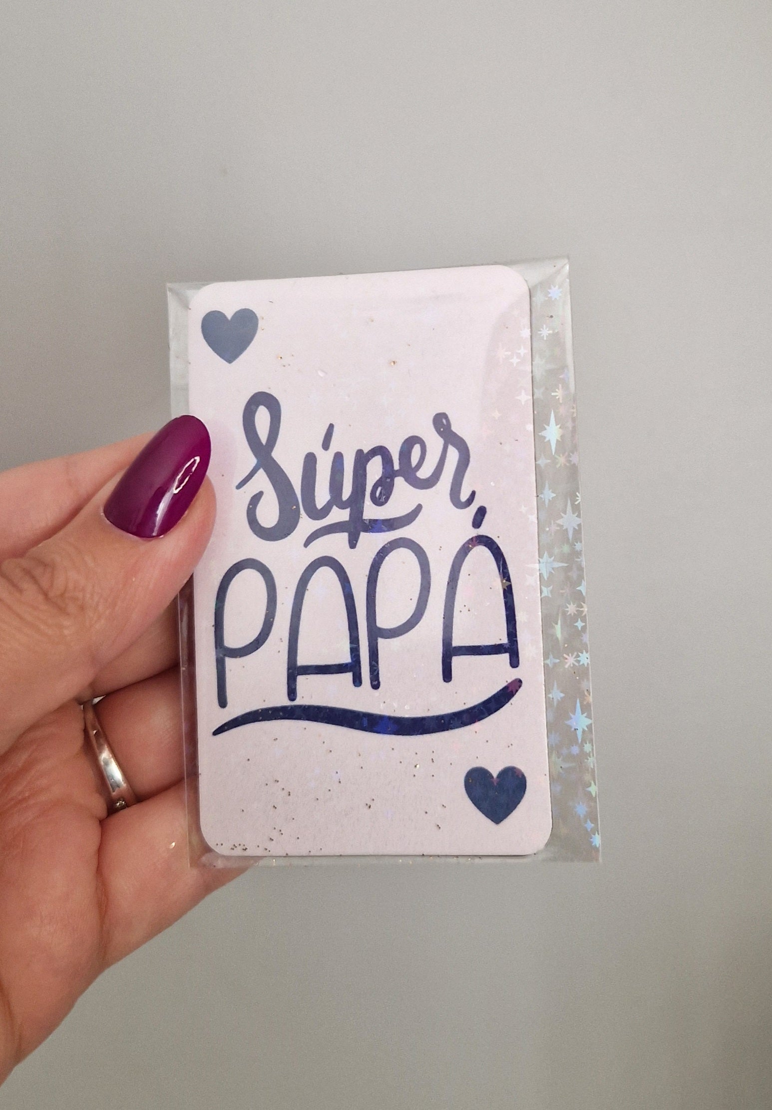 Magnet fait main "Super papa"