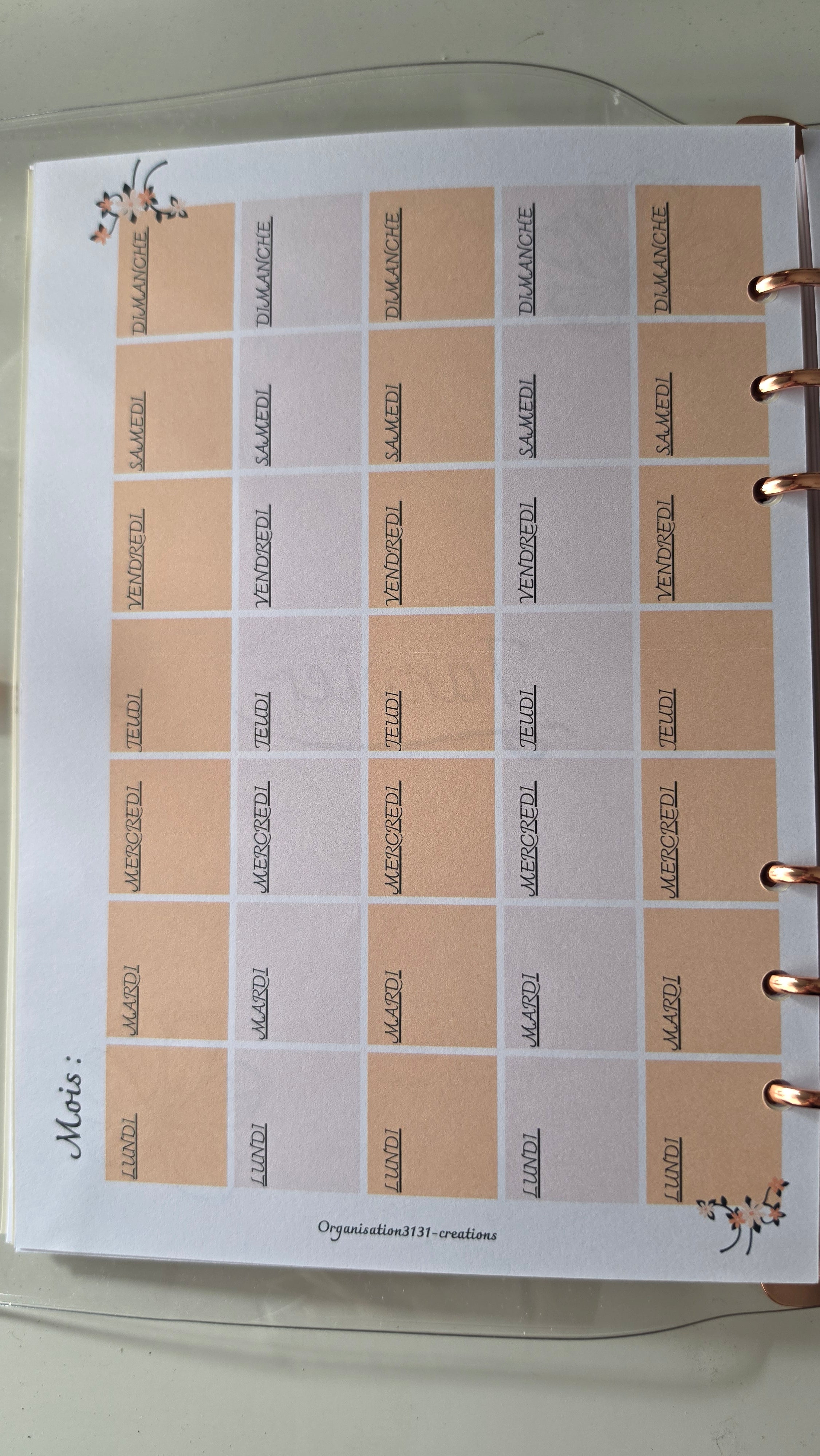 Planner d'organisation