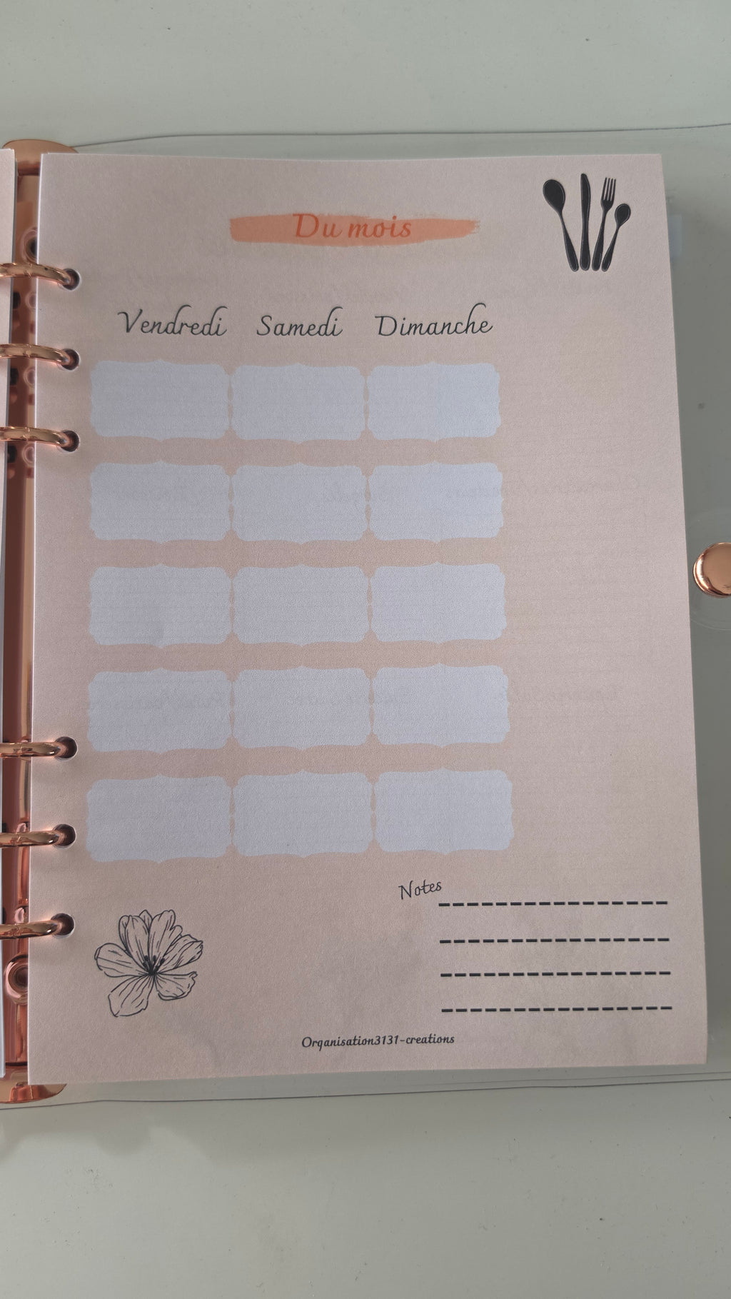 Planner d'organisation