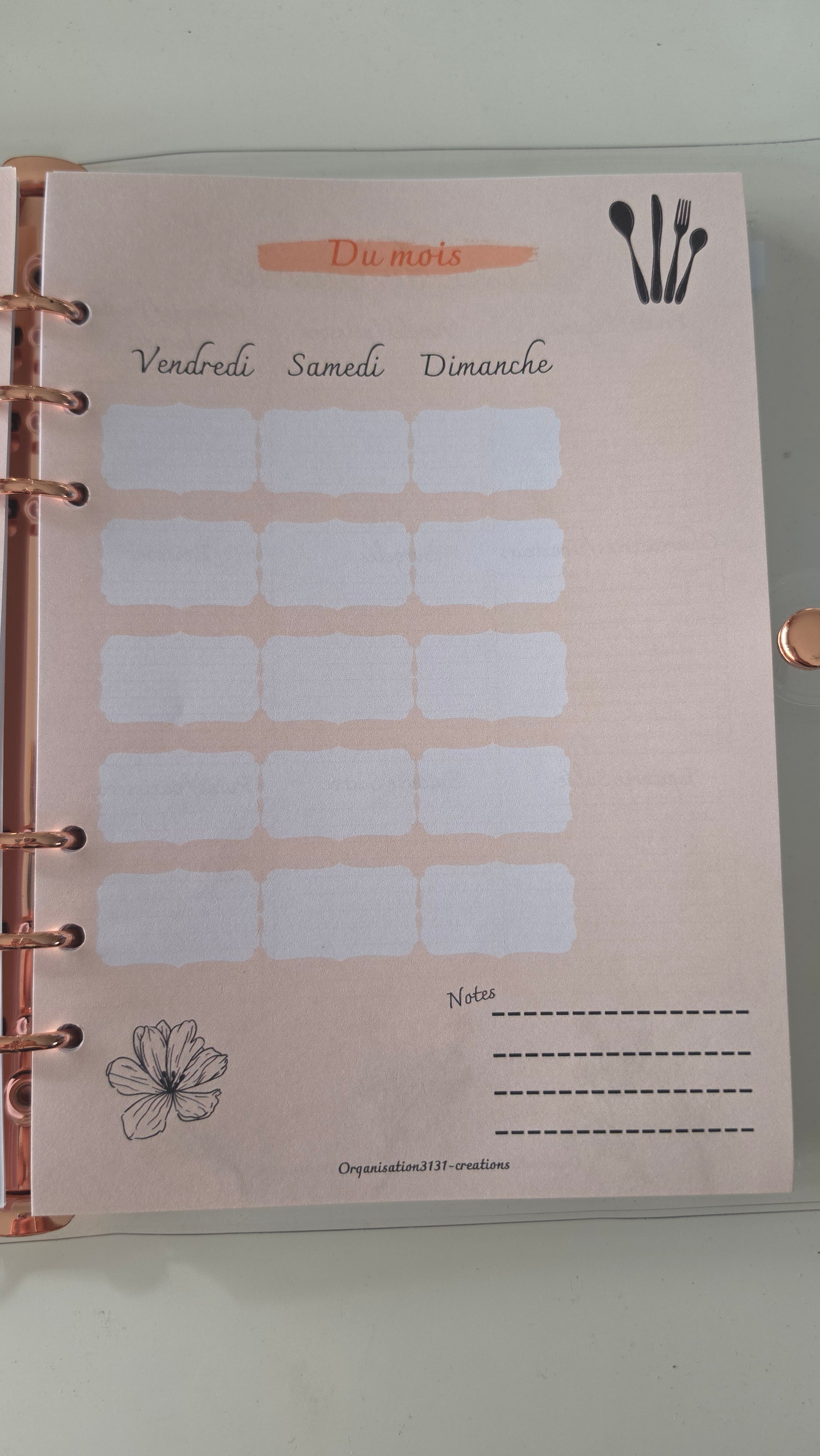 Planner d'organisation