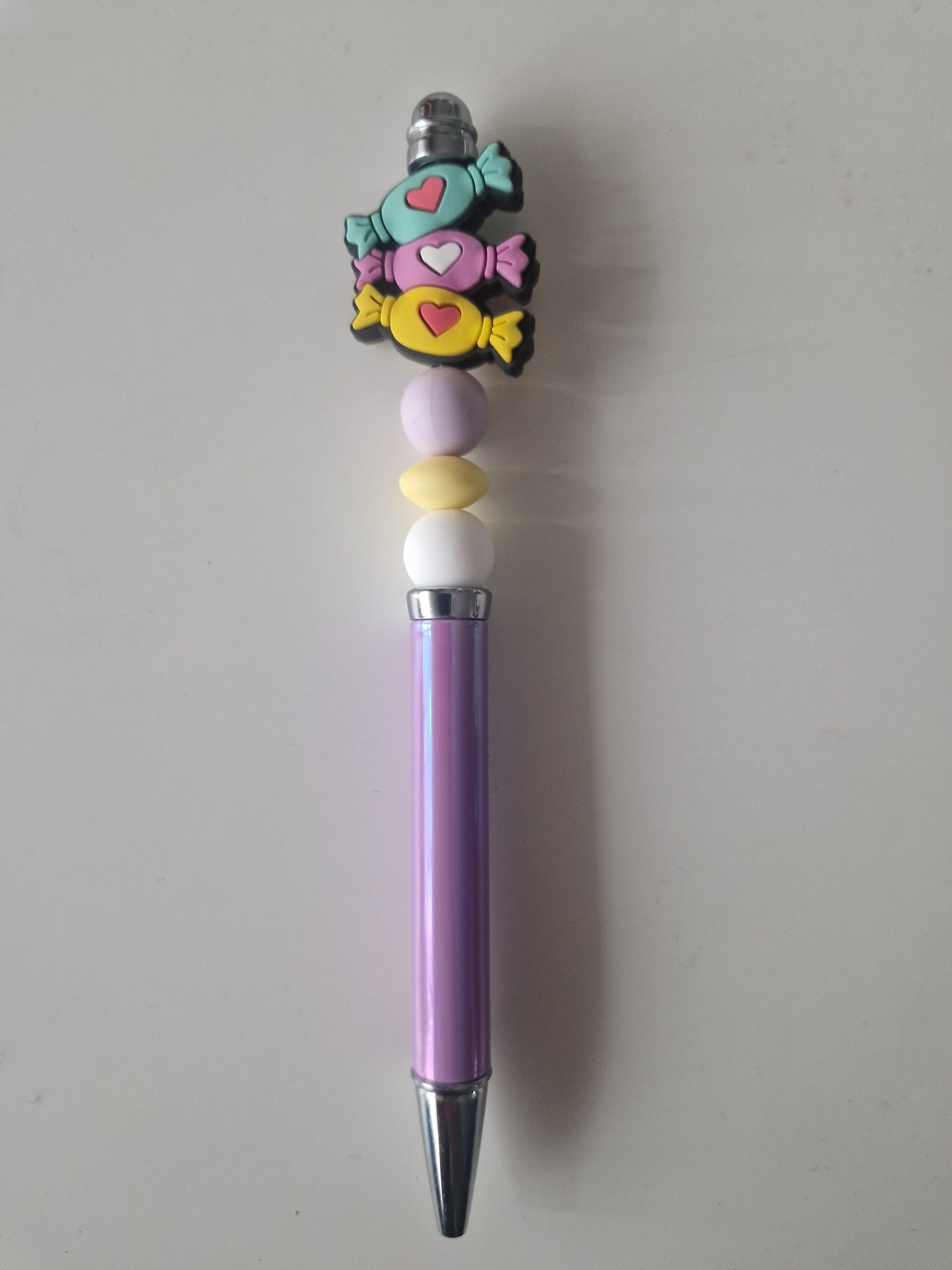 Stylo avec perles en silicone
