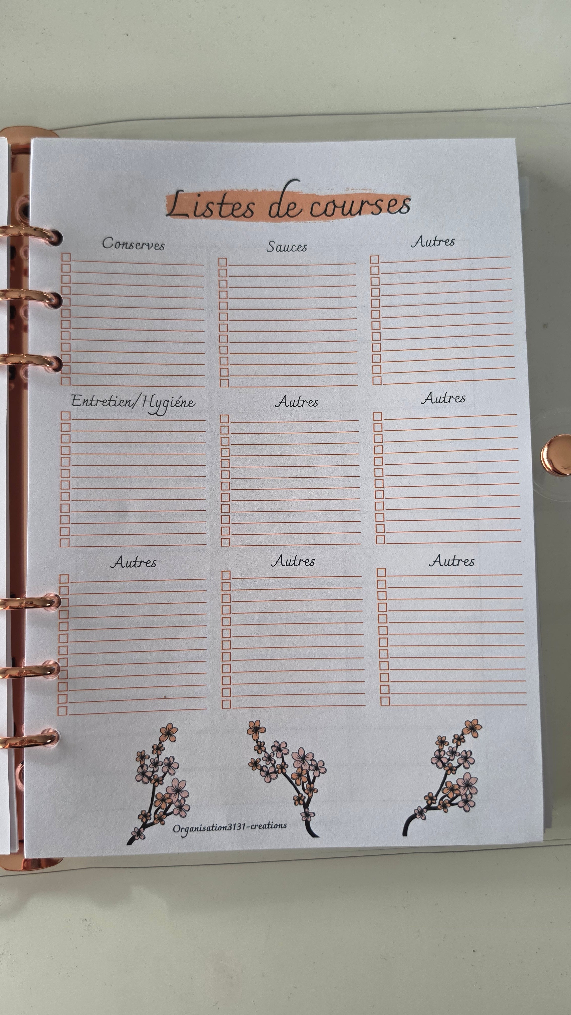 Planner d'organisation